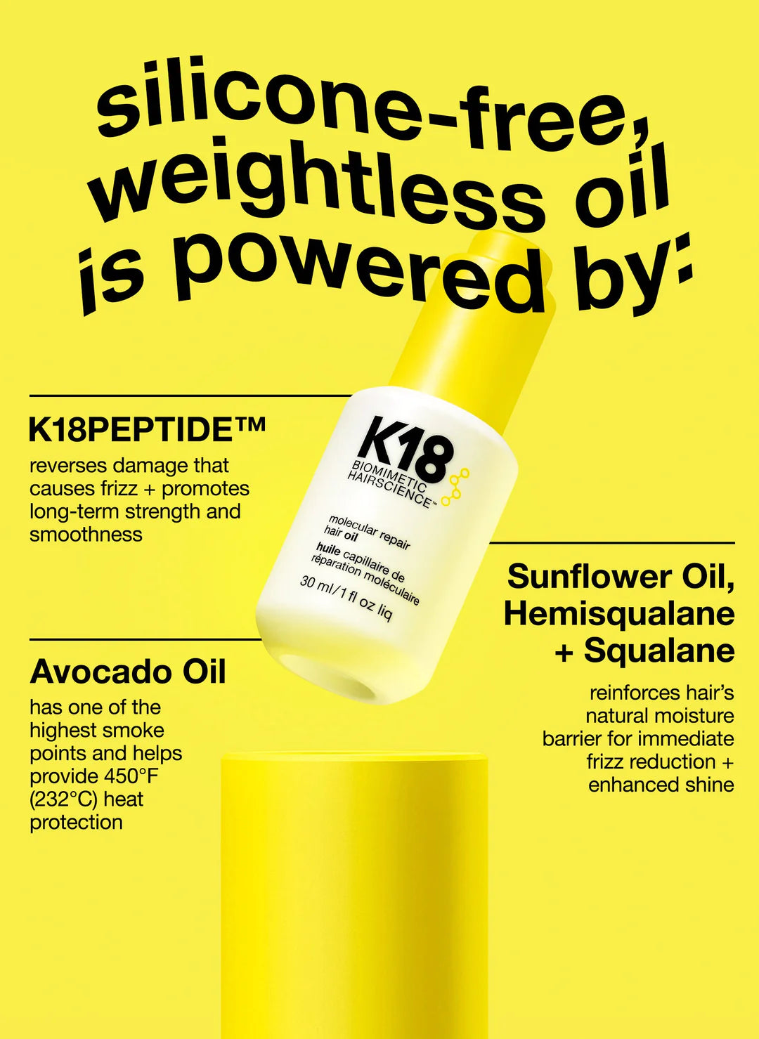 K18 molecular repair hair oil